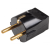 Stecher negru 1P 16A ELMARK